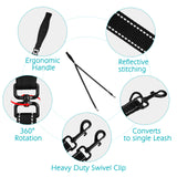 PetBonus Two Point Control Dog Leash, No Tangle Training Walking Leashes