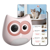 SiiPet Litter Box Camera – AI Cat Health Monitoring, Records Toileting Behavior, UTI/Diarrhea Abnormal Alerts, Fits Automatic & Standard Litter Boxes, Multi-Cat Support, Night Vision Cat Cam (Pink)
