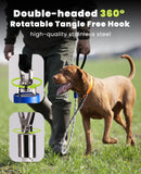 Light Up Dog Leash, LED Pet Leash for Night Walking,13 Lighting Modes, Rechargeable Dog Lights, Glow in The Dark Walking Leashes with Tangle-Free Hook for Medium Large Dogs - 4 Ft