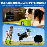 JDXSZ Automatic Dog Ball Launcher: Upgraded Auto/Manual Pet Ball Thrower Toy for Dog Indoor/Outdoor Play Include 4 Chew-Resistant Balls - Home,Park,Yard Dog Self Play Companion for Dog Parent