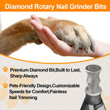 Diamond Rotary Pet Nail Grinder Bits Dog Nail Grinder Replacement Head -5PCS 1/8" Replacement Grinder Wheel for Animals Nail Care(Mixed)