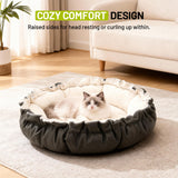 BUMUBI Cat Beds for Indoor Cats,Washable Round Pet Bed for Puppy and Kitty,Super Soft Durable Fabric Pet Beds, Washable Luxury Cat & Dog Bed 20.8inch