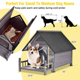 Aivituvin Heated Dog House Outdoor 45" Large Dog Kennel with Metal Frame Insulated Indoor Dog Cage for Small Medium Large Dogs with Heater and Insulated Liner Grey