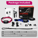 PetJoy 3-Dog Training Collars & Shock Collar for 3 Dogs, with Lockable Shock - Shock Lock Mode Switches to Tone & Vibe Only, Includes Rechargeable Remote with 4000ft Range (9 Tones)