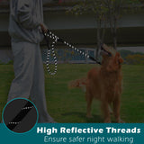PetBonus Two Handles Dog Leash, 5FT Pet Rope Leash with Quick Release Clip