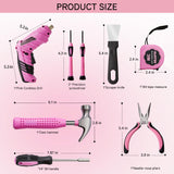 Electric Screwdriver Cordless, 40Pcs Pink Tool Set