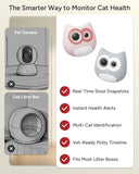 SiiPet Litter Box Camera – AI Cat Health Monitoring, Records Cat's Toileting Behavior, Abnormal Alerts, Fits Automatic & Standard Litter Boxes, Multi-Cat Support, Cat Cam with Night Vision(Grey)