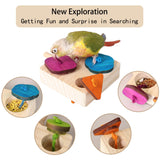 YOOSO WING Birdie Puzzle Feeder - Interactive Foraging Toy for Parrots, Parakeets, Cockatiels, Conures | Mental Enrichment & Stimulation Game to Prevent Boredom (Colorful)