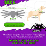 GUDELAK Dog Halloween Costumes, Furry Dog Spider Costume with 64 LED, Giant Spider Halloween Costume for Medium Large Dogs, Funny Dogs Costumes for Cat Pet Halloween Party Cosplay (Green)