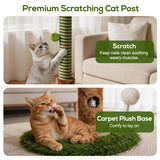 40'' Tall Cat Scratching Post Indoor for Large Cats, 3.5" Thick Natural Sisal Rope Cat Scratcher, Sturdy Indoor Cat Scratching Posts with Interactive Play Balls for Adult Cats Kittens