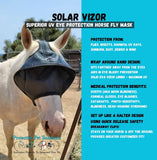 EquiVizor Solar Vizor Horse Fly Mask (Size COB), Superior UV Eye Protection to 100% for Horses with Uveitis, Photosensitivity, Ulcer, Head Shaking