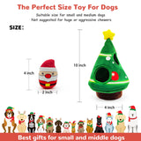 lilfrd Christmas Dog Toys, Dog, Xmas Christmas Tree, Santa Claus Dog Toys Hide and Seek Puzzle Squeaky Plush Rope Chew Fetch Brain Stimulating Toy Presents for Small Medium Dogs