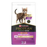 Purina Pro Plan AdvantEDGE Senior Support Plus Adult 7 Plus Chicken and Rice Formula Dry Cat Food - 3 lb. Bag