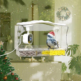 Freeseason Smart Bird Feeder with Camera & AI Bird Identifier, 2K HD Auto-Capture Video, Window Mounted with Strong Suction Cups, Unique Christmas Gift for Elderly Parents, Birding Lovers