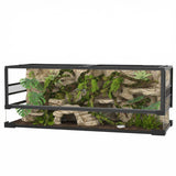 67 Gallon Reptile Glass Terrarium, 48 in x 18 in x 18 in Reptile Tank with Top & Side Screen Ventilation, Reptile Terrarium with Sliding Door & Anti Escape