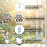 Dog Memorial Gifts for Loss of Dog, Personalized Pet Memorial Crystal Suncatcher with Photo, Pet Loss, Loss of Dog Sympathy Gifts, Dogs and Cat Remembrance Bereavement Passing Away Keepsake
