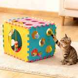 MOYMO 41 Pcs Interactive Cat Toys for Indoor Cats, Kitten Toys with Soft Pillow, Catnip Toys, Chew Rope, Feather Wand, Springs and Balls for Indoor Kittens
