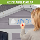 GUTINNEEN Large Outdoor Cat House Insulated Cat House Indestructible Weatherproof Feral Cat Shelter with Openable Hinged Roof, Escape Doors for 1-4 Feral Barn Cats in Winter (43.5"x31.1"x31.2")