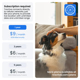 Tractive Smart Dog GPS Tracker | Live Pet Tracker with Virtual Fence | Vital Signs Monitoring of Heart & Respiratory Rate | Bark Monitoring | Dog Collar Attachment (Black)
