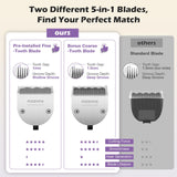 FuzzyFix Pre-Installed 1mm Fine Blade - Dog Clippers Replacement Blade Compatible with PC611VX, Detachable Pet Dog Grooming Clipper Stainless Steel Blade, 0.8-1.2mm Adjustable