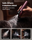 oneisall Dog Clippers for Grooming Thick Hair, Professional 9000RPM 5 Speed with 5 in 1 DLC Blade, 280min Cordless, Low Noise Dog Grooming Kit with 8 Metal Combs Carring Case for Dogs Cats Pet