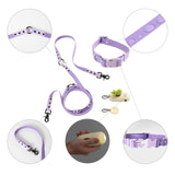 THE LICKER Store WLK1005H-5SET Luna Medium 8FT Adjustable 6-in-1 Waterproof Hands-Free Leash and Collar with LED Flashlight, Bag Dispenser, and Poop Bag Holder, Bramble