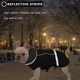 QBLEEV Warm Dog Coat Reflective Dog Jacket, Waterproof Dog Winter Coat Turtleneck Dog Clothes for Cold Weather, Thick Fleece Dog Snowsuit Christmas Dog Vest Pet Apparel for Small Medium Large Dogs S