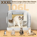 Robotail XXXL Self Cleaning Cat Litter Box for Multiple Cats