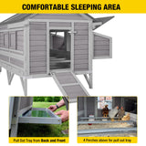 Chicken Coop Super Large Mobile Hen House with Wheels,Strong Iron Frame Outdoor Poultry Cage with Nesting Box,Duck Coop,Rabbit Cage Waterproof