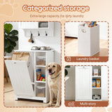 Hestiamo Tilt-Out Dog Food Storage Cabinet, Multi Size, White