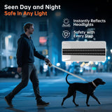 LULUPET 16Ft Retractable Dog Leash with LED Light, Heavy Duty Dog Leash for Small, Medium & Large Dogs Up to 66lbs, 360° Tangle-Free, Dispenser and Poop Bags