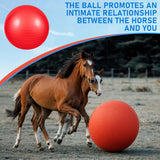 Suilung 2 Set Giant 40" Herding Ball with Cover Anti Burst, Waterproof Durable Large Horse Toy, Please Watch VCR for Inflating Horse Toys for Equine Pasture Stall Outdoor, Pump Included (Blue, Red)