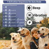 PetJoy Shock Collar for Large Dogs, Bark Collar with Remote, Bark and Training Collar 2 in 1, Auto Bark Collar - Shock, Vibration, Beep and Auto Mode (Level 1-5), Remote Range 2800 Ft