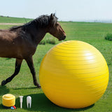 Suilung 48 Inch Giant Herding Ball, Anti Burst Ball, Horse Toys for Horse Entertainment Play, Pump Included(Yellow)