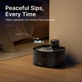 Wireless Cat Water Fountain, Cat Fountain Battery Operated, 78oz/2.3L Pet Water Fountain Cordless, 4000mAh Rechargeable Automatic Fountain with Motion Sensor, Ultra-Quiet Pump & Locking Lid, Black