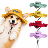 Custom Pet Bucket with Ear Holes Small Medium Large Dog & Cat Summer Hat