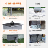 BRIOPAWS Dual Insulated Outdoor Cat House | Weatherproof | Feral Cat Shelter for Winter | Escape Door | Foldable Ramp | Large Wooden Pet Houses for Multiple Cats | Grey