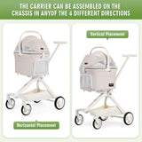 Beberoad Pets TT Pet Stroller for Small Dog & Cats (Beige)