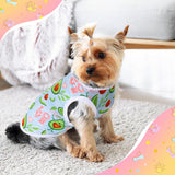 Yeyeplum 42 Pcs Dog Shirts Sleeveless, Soft Breathable Summer Puppy Clothes, Cute Printed Pet T-Shirt Vest Bulk Pack for Small Medium Large Dogs Pet Cat Hawaiian Clothing Daily Wear(M)