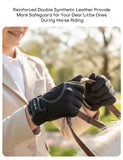 FitsT4 Sports Kids Horse Riding Gloves Girls Boys Equestrian Horseback Riding Gloves Mesh for Youth Children Touchscreen Black S