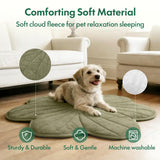 Vagascape Dog Bed, Waterproof Pet Bed with Washable Removable Cover, Comfort Cat Dog Pad for All Seasons, Heating Green Clover Shape Cat Mat with Nonskid Bottom(35"x27")