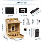 MIXXIDEA Wooden Squirrel Feeder with Camera, Smart Squirrel Feeder with Solar Panel, AI Identification, 2K HD+ Video, Cloud Storage, Large Capacity, Ideal for Squirrel Lover, 32G SD Card