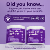Dog Dental Powder for Teeth Cleaning - Dental Powder for Dogs Teeth