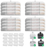 16 Packs Replacement Filters Compatible with Downy Paws Cat Water Fountain, Filter Replacement for DownyPaws 84oz/2.5L Fursink Wireless Pet Water Fountain DPWFP6 (16 Filters & 16 Sponges)