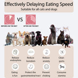 Silicone Licking Mats 6 in 1 for Dogs Cats - Slow Feeder Mat for Smell Training with Water Groove, Snuffle Mats with Suction Cups, Anxiety Relief and Boredom Reducer, Silicone Foldable Bowl
