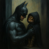 Black Bat Cat Costume with Cloak, Funny Bat Mask and Cat Cloak , Cat Outfit and Hoodie for Cosplay, Halloween, Cat Clothes and Accessories for Indoor Cats, Bat Cat Mask and Apparel, Superhero Easter Pet Costume (Big - Middle)