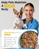 Pet Fresh Meal Maker, Auto 5-in-1 Pet Food Cooker with Chop,Slow Cook, Mix, Self-cleaning and Timer, 2.6 Quart Capacity Dog Food Maker Makes 1.5 Lbs Foods for 2 Dogs, DIY Pet Recipes, Wet or Dry Food.