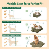 Vagascape Dog Bed, Waterproof Pet Bed with Washable Removable Cover, Comfort Cat Dog Pad for All Seasons, Heating Green Clover Shape Cat Mat with Nonskid Bottom(35"x27")