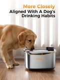 Pokpet Dog Cat Water Fountain Wireless Stainless Steel Water Fountain for Small Large Dogs, Fresh Flow 10L Dispenser, Doggy Spout Water Bowl,Wider Drinking Area, LED Window, Ultra-Quiet - 1 Filter