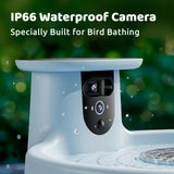 Birdfy Smart Bird Bath with Camera, Solar Powered, Dual-Lens 2K AI Bird ID